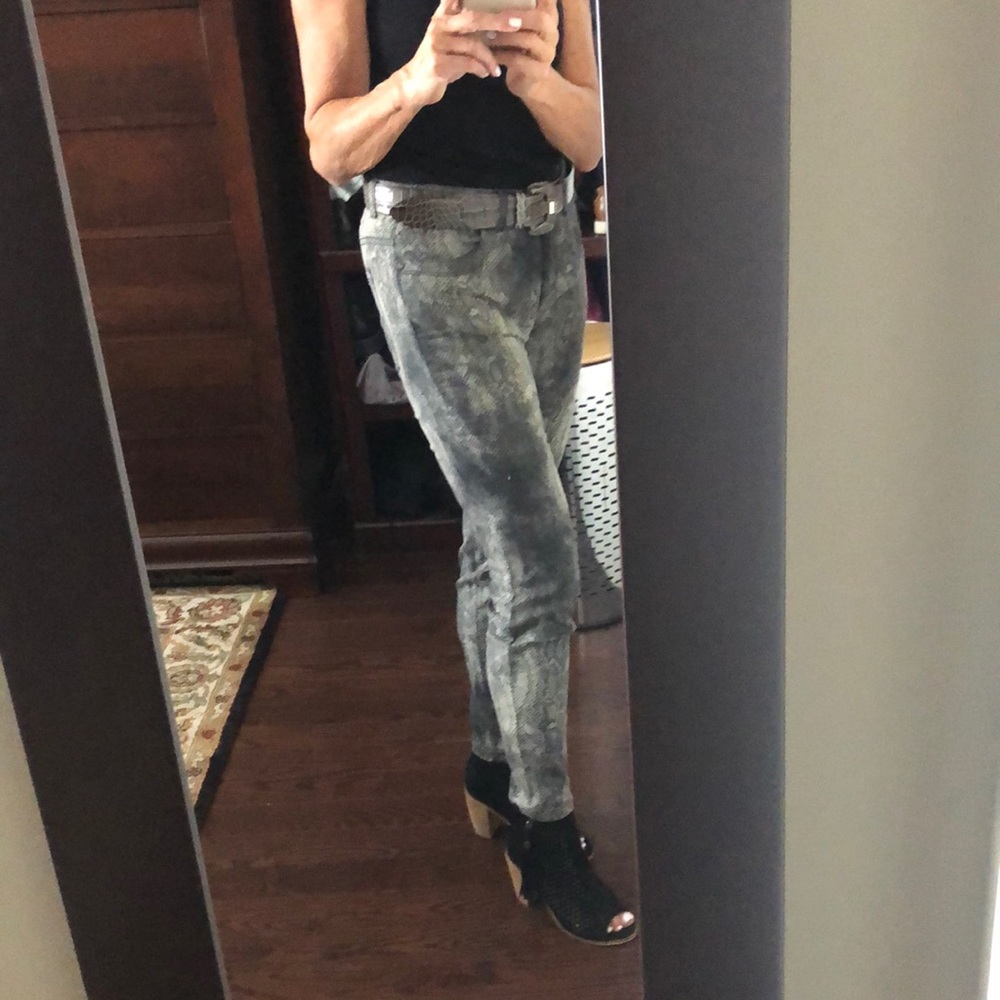 Mid rise Steilmann python jeans